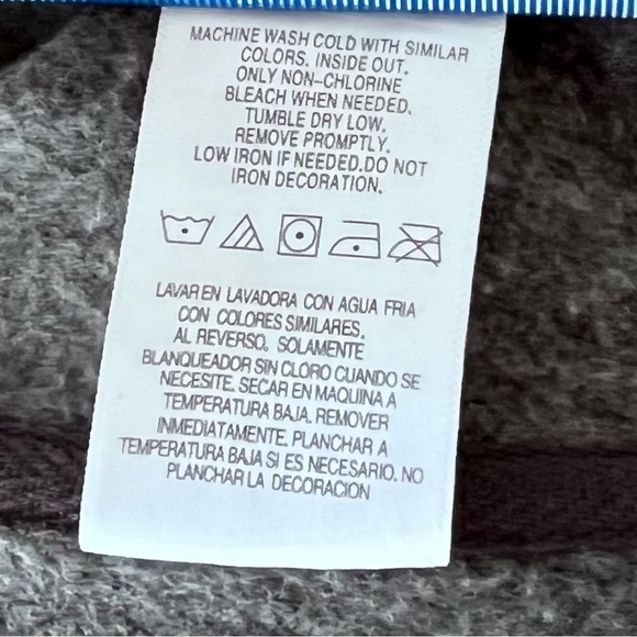 Patriotic Mickey Mouse Front Zip Hoodie Sweatshirt Fleece in Grey Size S - Picture 11 of 12